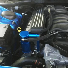 Billet Catch Can BLUE Fits 05-23 MOPAR  5.7 HEMI Z Bracket Technology