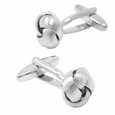 Silver Knot Cufflinks from Charles William 