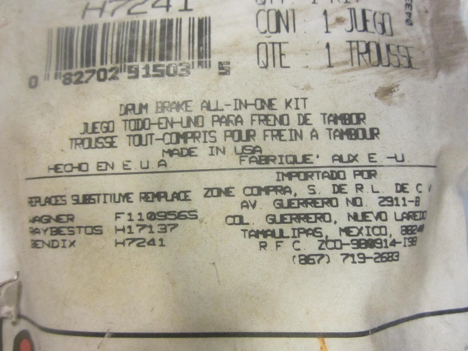 1 nuevo kit de hardware de freno Allparts H7241 freno de tambor, auto camión, piezas de EE. UU. Foto 3 de 3