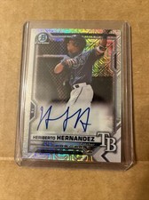 2021 BOWMAN CHROME AUTO AUTOGRAPH HERIBERTO HERNANDEZ ROOKIE CARD RC RAYS