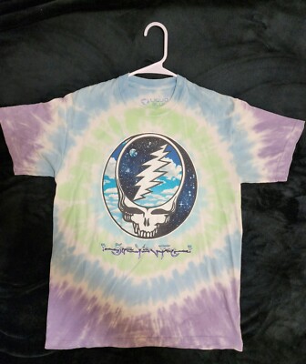 2000's Liquid Blue Grateful Dead Tie Dye T Shirt Adult Size M ''Space Your Face'' 