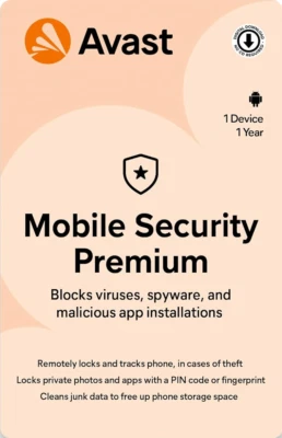 Avast Mobile Security Premium para Android 1 Dispositivo 1 Año - Entrega en 5 Minutos