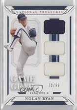 2019 National Treasures Game Gear Materials Trios 30/99 Nolan Ryan HOF r7d