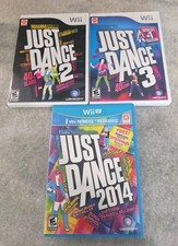 3X LOT Nintendo Wii Just Dance 2, 3, 2014 WII U. COMPLETE 