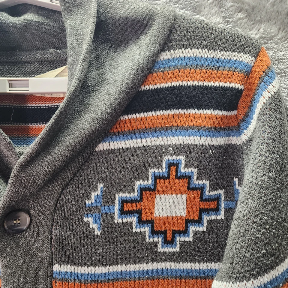 Brave Soul Men’s Small Shawl Collar Cardigan Sweater – Aztec Southwest Geometric - Image 4 of 4