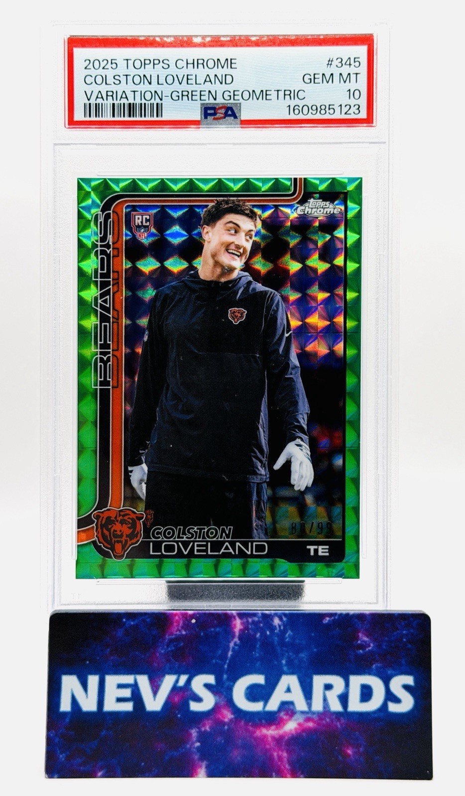 Colston Loveland Topps Chrome #345 Variation Green Geometric