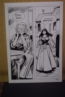 Cemetery original table with Mystery daughter of Cemetery 18x25cm approx.