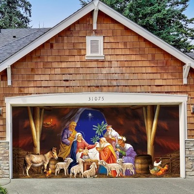 Wesiti Garagentor-Dekorationen für Weihnachten, Motiv: Merry Christmas, 
