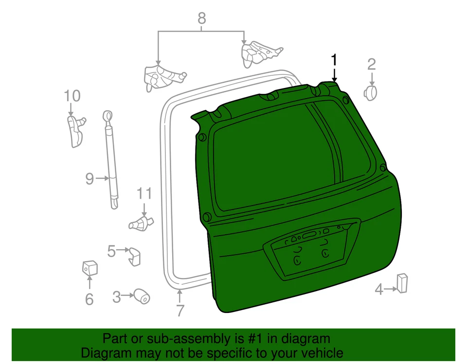 Genuine GM Lift Gate 88969763 - Изображение 2 из 2