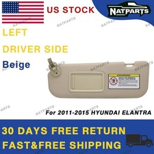 Left Driver Sun Visor W Light For 2011-2015 Hyundai Elantra 852103x000tx
