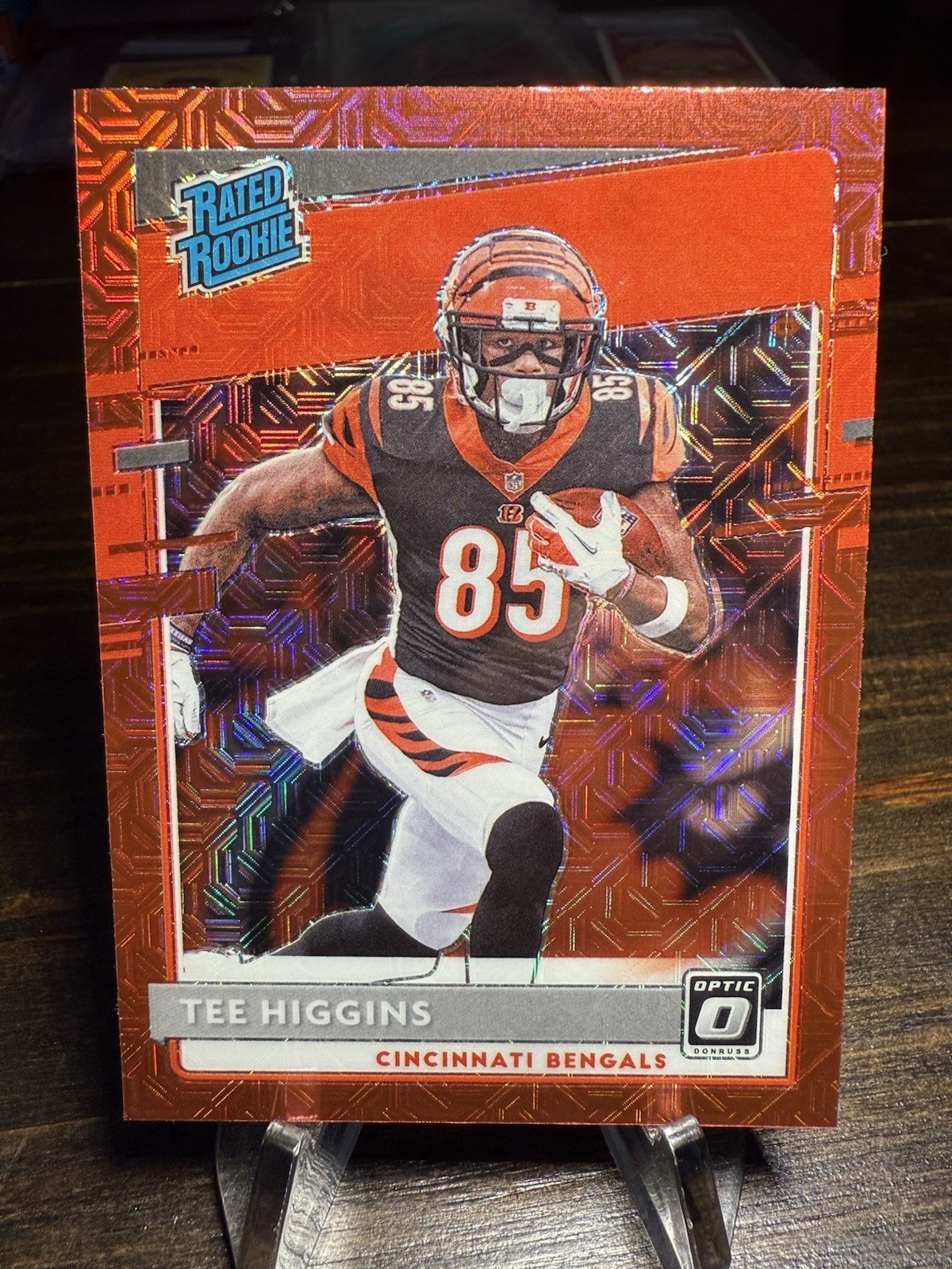 2020 Donruss Optic Tee Higgins Red Mojo Prizm Rookie RC #160 Bengals