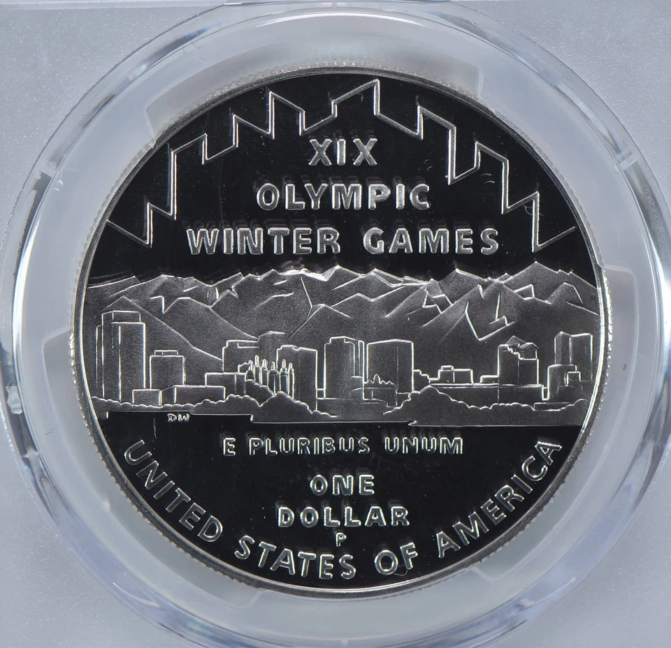 2002-P Winter Olympics Commemorative Dollar PR69 DCAM PCGS Blue Label *6796 - Image 4 of 4