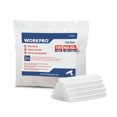 Full Size Hot Glue Sticks, 100-Pack, 0.43X4 Inches, Compatible with Most Glue Gu