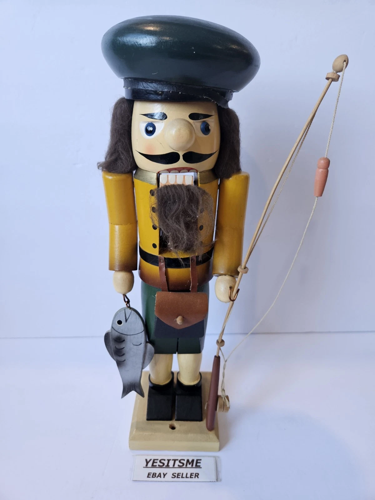 Vintage Steinbach Nutcracker Fisherman Made In Germany 15" Tall