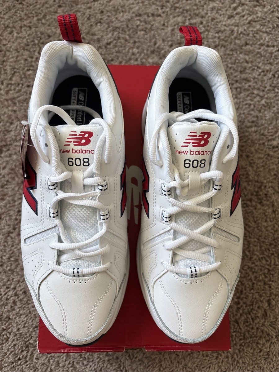 New Balance 608v5 Training Sneakers Shoes Mens 10 4E Wide White Red NWT MX608HR5 Size 10 - New Balance 608v5 USA for sale online | eBay main image 4