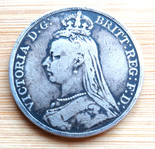1889 Victoria Crown coin-Jubilee Head - .925Silver