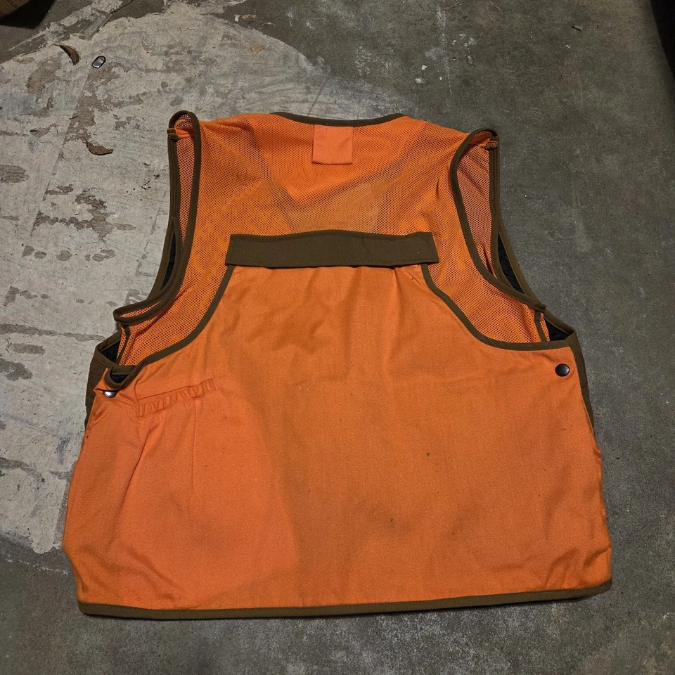 Remington Hunting Vest Orange And Tan Medium Zip Up And Pockets - Image 3 of 3