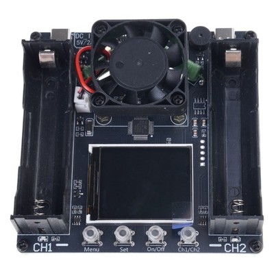 Professional 18650 Battery Capacity Tester Double Channel Real Time Bend Display