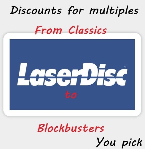 Laser Disc Movies you pick from classics to blockbusters