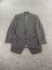 Ermenegildo Zegna Suit Jacket 48 L Gray Solid Designer Luxury Multiseason Italy