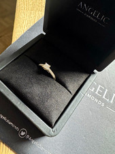Angelic Diamonds Brinsley Princess Diamond Ring 9ct White Gold Size K 0.37ct