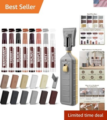 All-in-One Wood Repair Kit: Instant Heat Pen & 11 Wax Colors for Flawless Finish