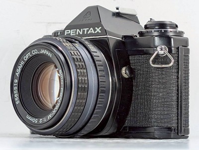 [ EXC + 5] Pentax ME 35mm SLR Film Kamera Schwarz + Smc PENTAX-M 50mm F/2
