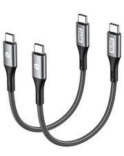 Silkland 240W 100W Short USB C to C Cable 0.5FT, 2 Pack , 0.5 FT, Grey
