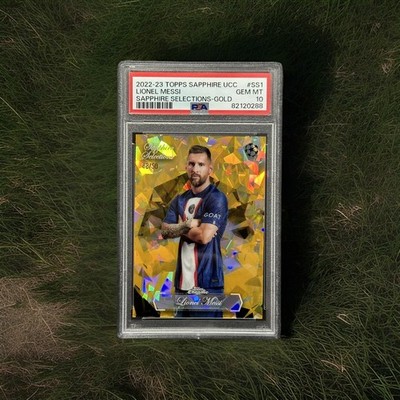 2022-23 Topps Sapphire UCL Lionel Messi Sapphire Selections Gold