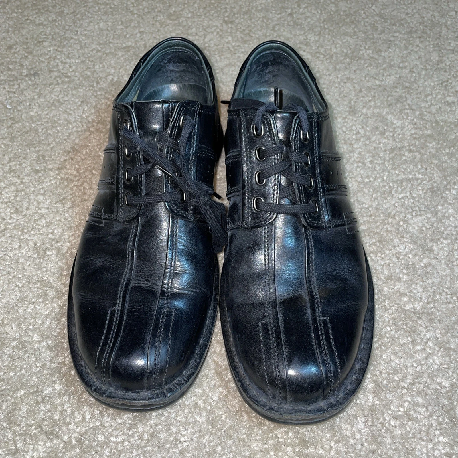 Oxford Clarks 70851 nere in pelle Touareg Vibe stringate da uomo taglia 9 1 2