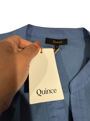 Neu mit Etikett Quitte Tencel Baumwolle Puffärmel Top echt blau Damen XL - Bild 8 von 12