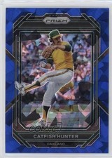 2023 Panini Prizm Blue Ice Prizm Catfish Hunter #63 HOF 4l3