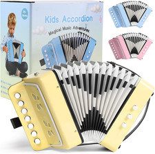 10 Keys Kids Accordion, Button Accordion Toys Accordian Mini Musical
