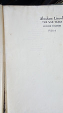 Carl Sandburg Abraham Lincoln: The War Years Vol One Illustrated 1939 Harcourt