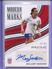 2023-24 Panini Immaculate Mallory Swanson Modern Marks Silver 33/49 #MM-MS