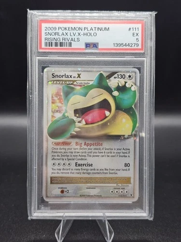 Snorlax LV.X 111/111 Rising Rivals Holo PSA 5