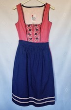 DRESS VINTAGE ROSE DIRNDL POLKA DOT TRACHTEN TYROL OKTOBERFEST WOMEN US 8 EU 36