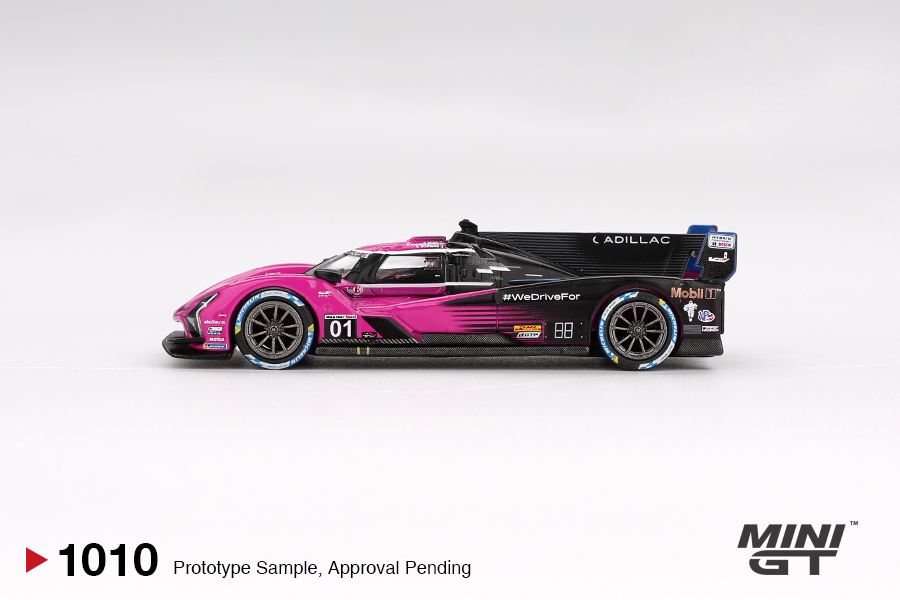 1/64 MINI GT 1010 Cadillac V-Series.R #01 Pink/Black IMSA Petit Le