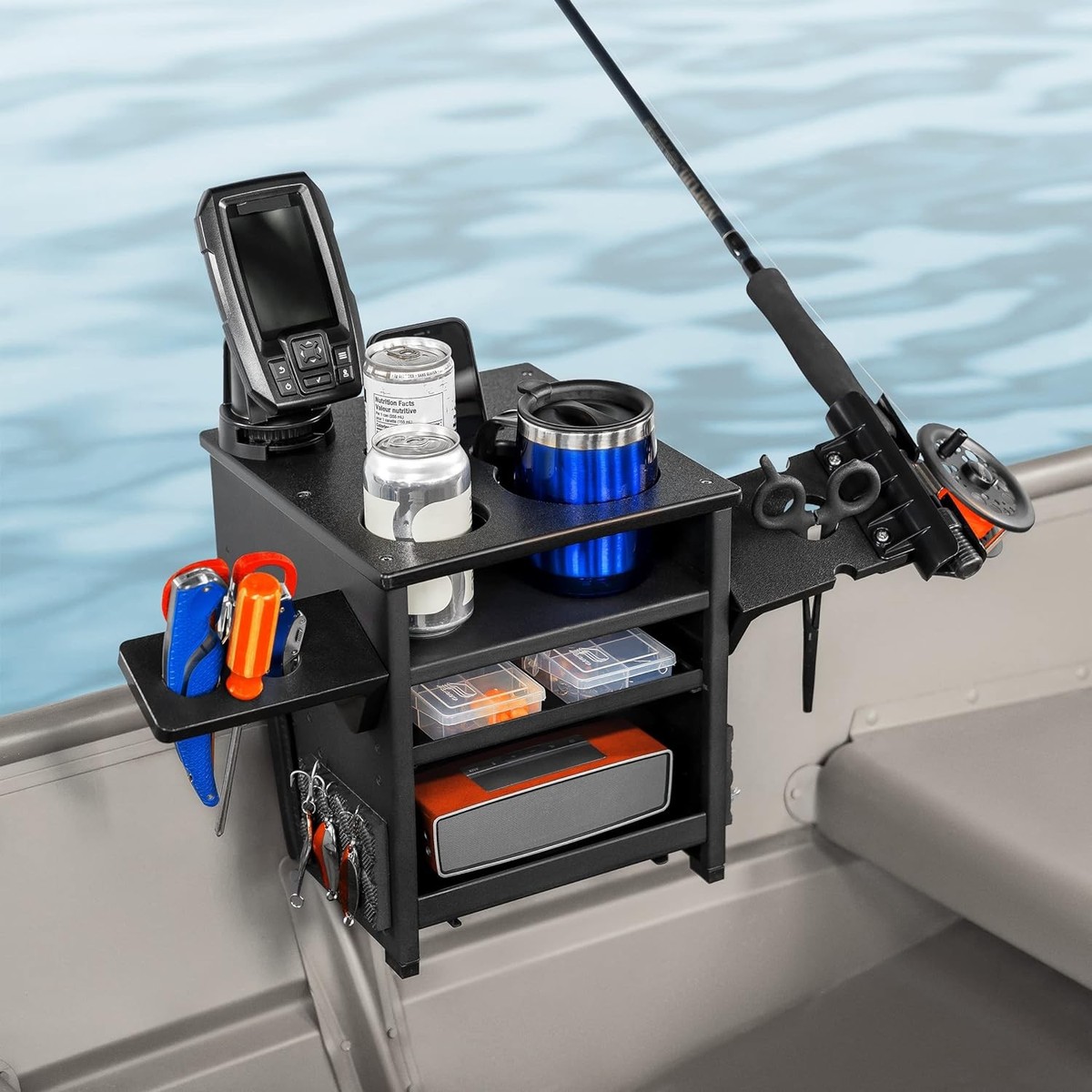 Rod Holder Landing Net Storage On Boat Jon Boat Rod Holder And
