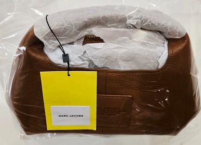 NWT Marc Jacobs The Mini Sack Bag - Brown Full Grain Pebbled Leather Hobo Tote