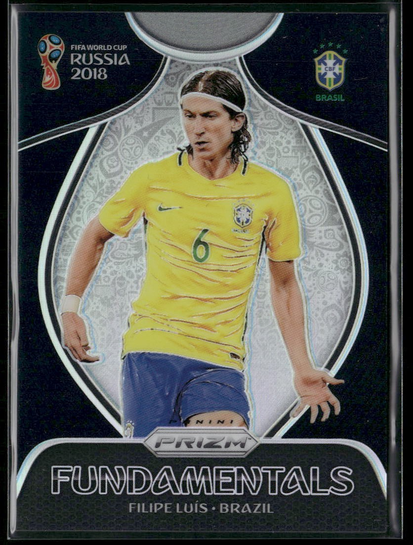 2018 Panini Prizm FIFA World Cup #F-3 Filipe Luis Fundamentals Black Prizm #/1