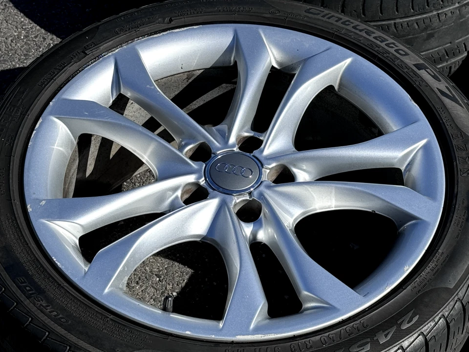 2008-2016 AUDI S4 S5 WHEELS & TIRES 18X8 10 SPOKE 8K0 601 025 J OEM - Image 4 of 4