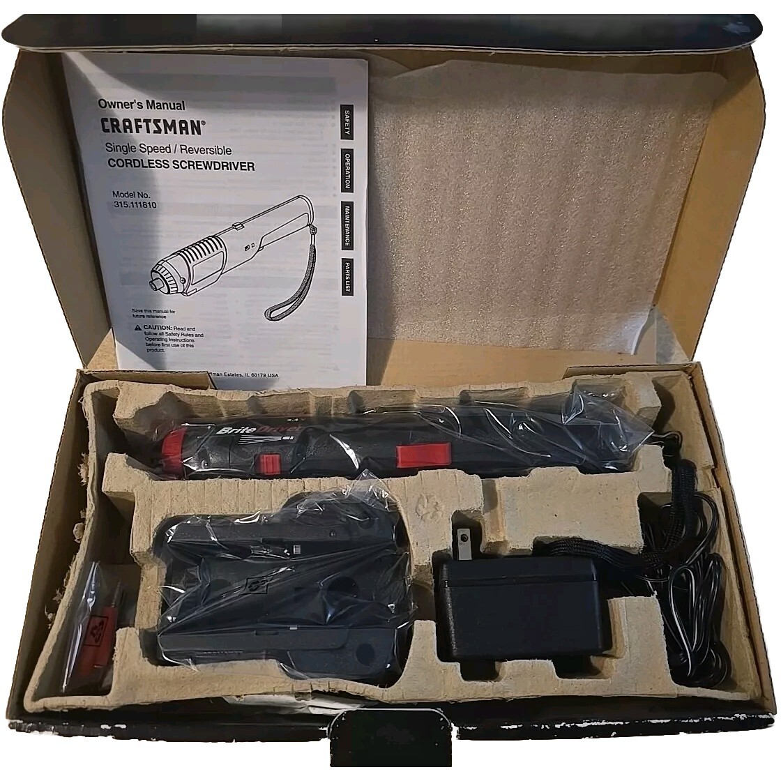 Craftsman 2.4-Volt Cordless Screwdriver -.open Box -unused