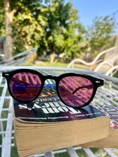 Sunglasses for Women and Men Round Shape Thick Black Frame