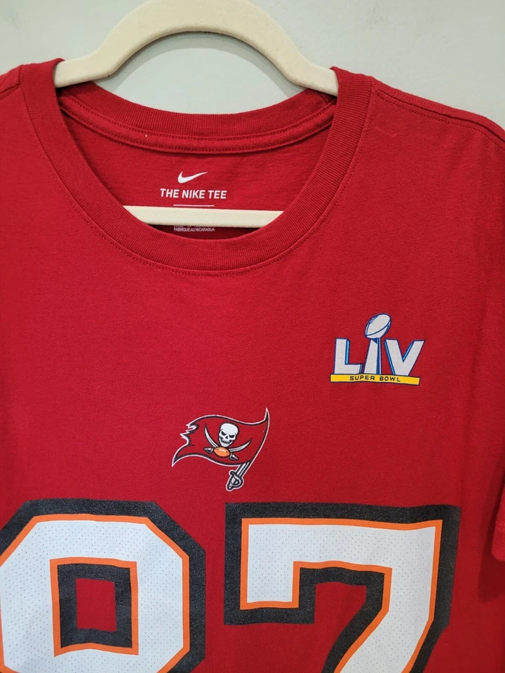 Camiseta Nike Tampa Bay Buccaneers Super Bowl LIV Gronkowski Grande Foto 2 de 4