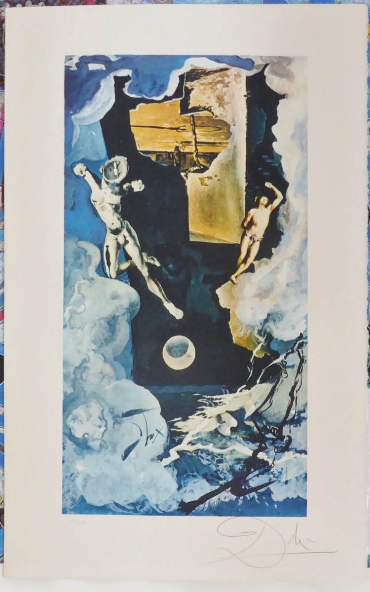 ダリ、Salvador Dali、巨匠、有名画家、LE BANQUIER Salvador Dalí THE TOWER 1978 Authentic HAND SIGNED Lyle Stuart