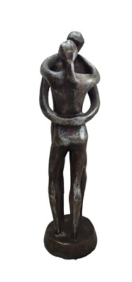 Vintage 1975 Austin Prod Couple Man Woman Dancing Metal Brutalism