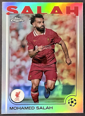 Mohamed Salah REFRACTOR #87 2024-25 Topps Chrome UEFA Club