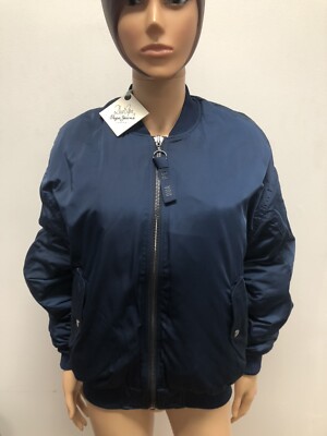 Bomber Frau Pepe Jeans « Dua Lipa » Größe M Farbe Blau Neu