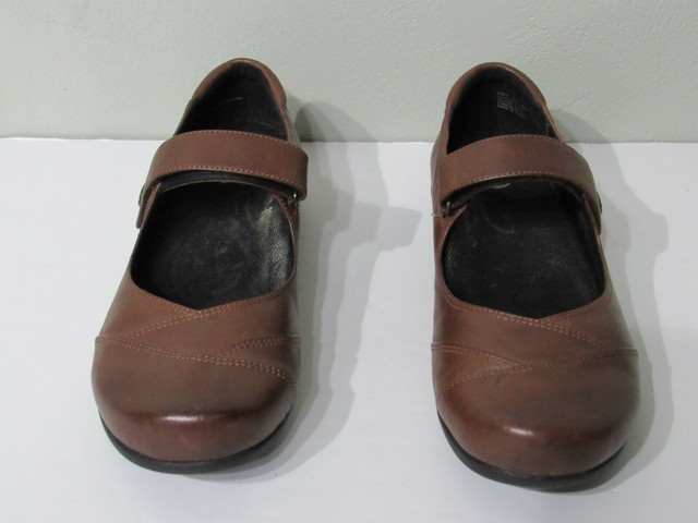 Abeo Abby Brown Slip-Resistant Mary Jane Flats Arch Support Shoes Womens sz 6.5 | eBay